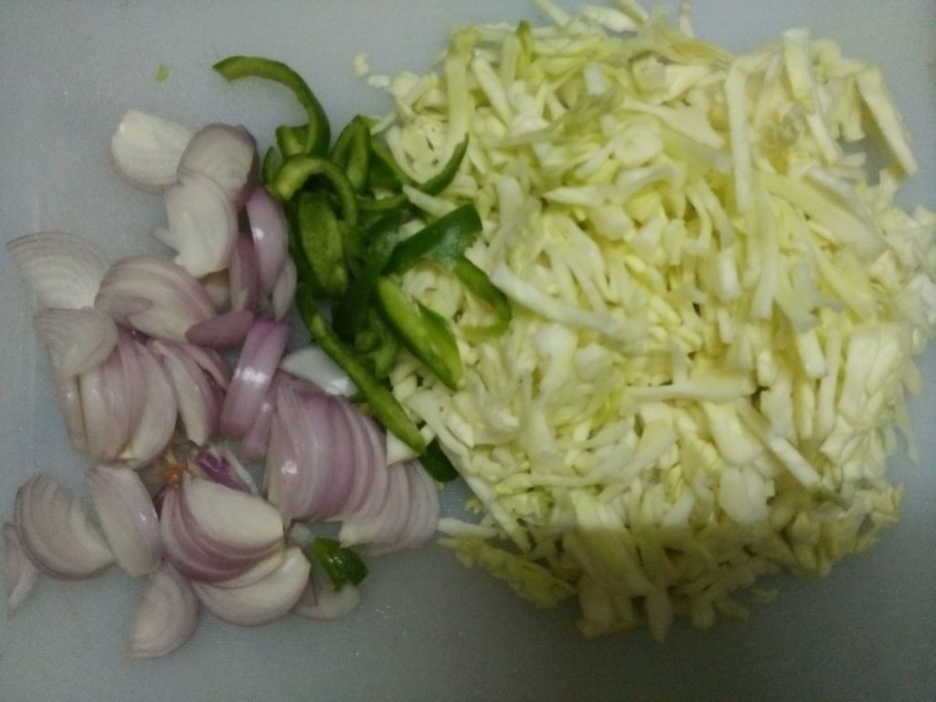 Ingredients for the Burger topping for Indian fusion recipe of Burger
