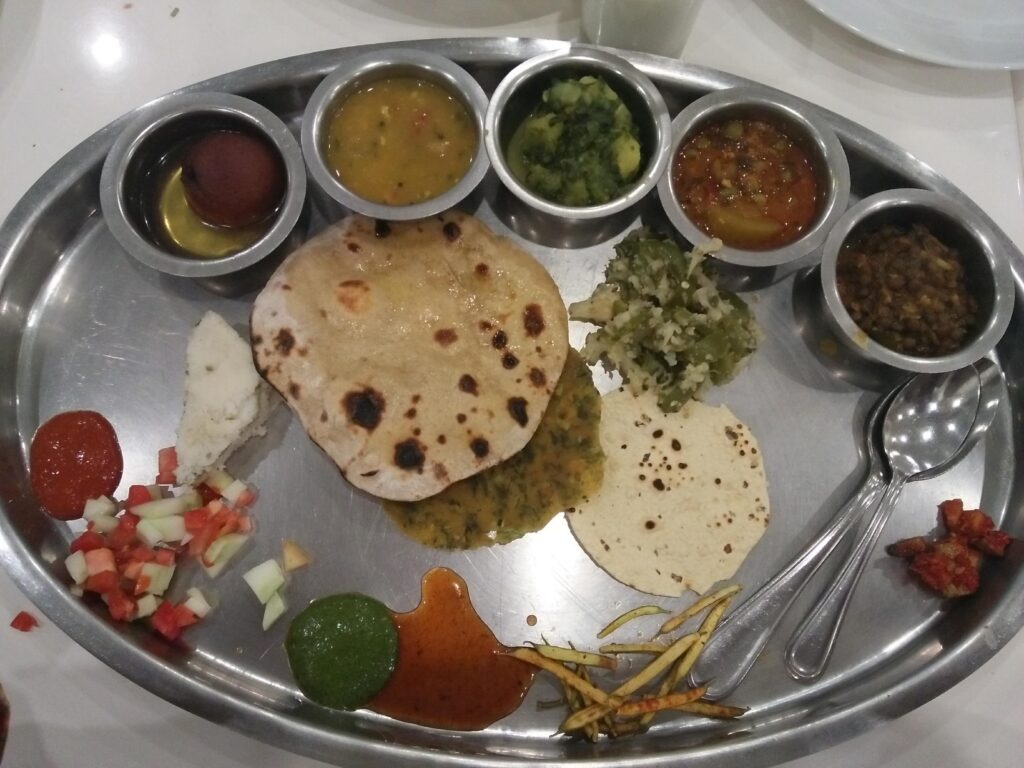 The Gujarati Thali at Samrat Restaurant