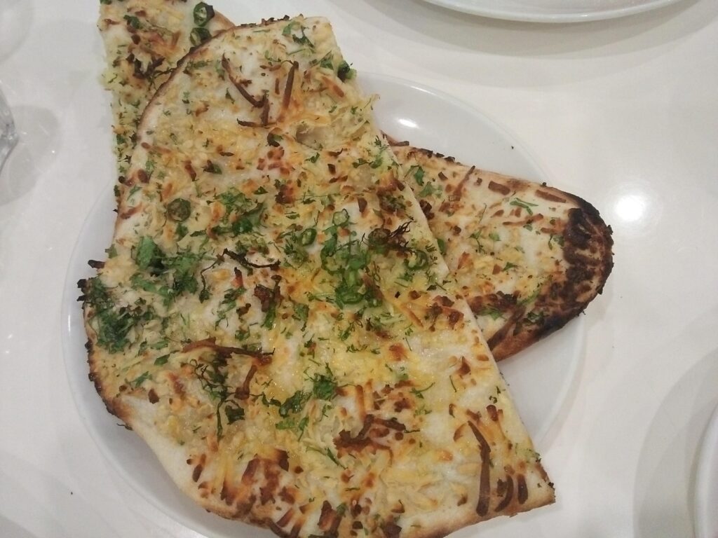 Cheese Garlic Naan at Samrat Restaurant