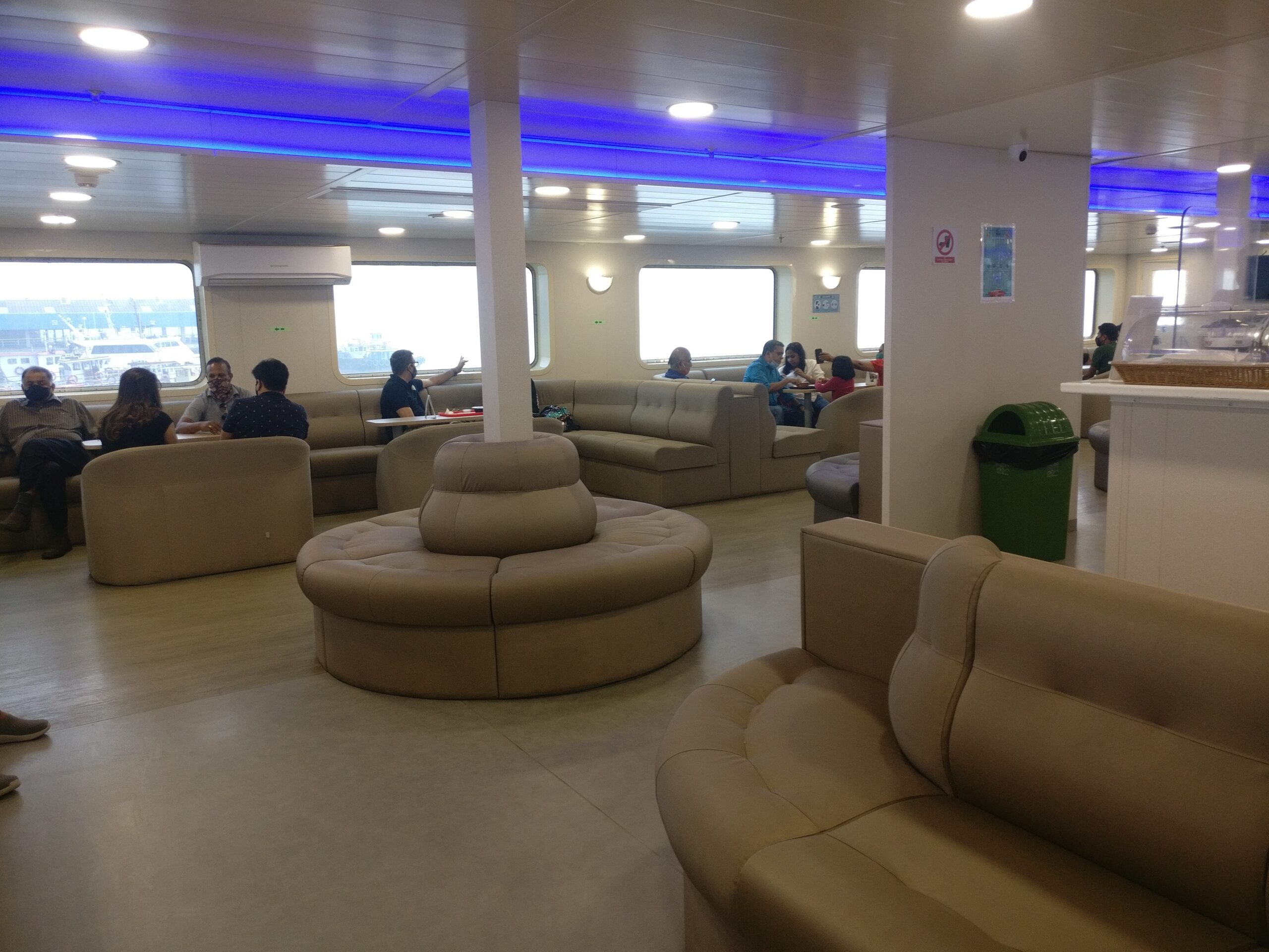 cafeteria lounge inside RO RO FERRY