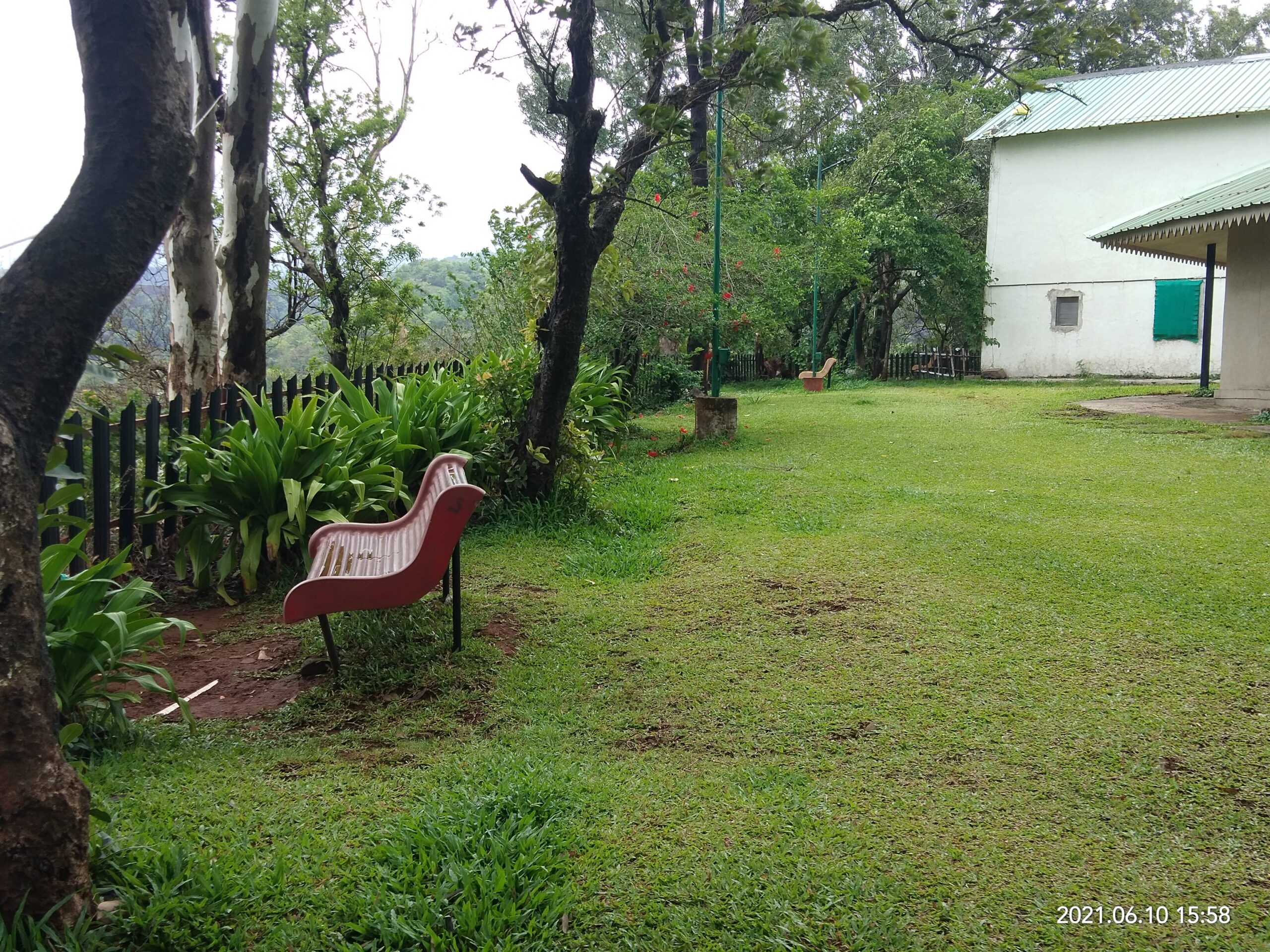 BENCHES IN MTDC RESORT IN BHANDARDARA FACING THE LAKE