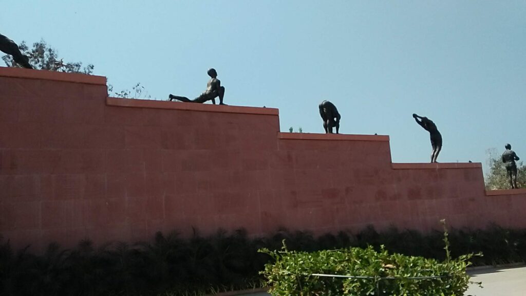 Different Yoga Poses for Surya Namaskar at Aarogya Van - Unique Places to visit at Statue of Unity