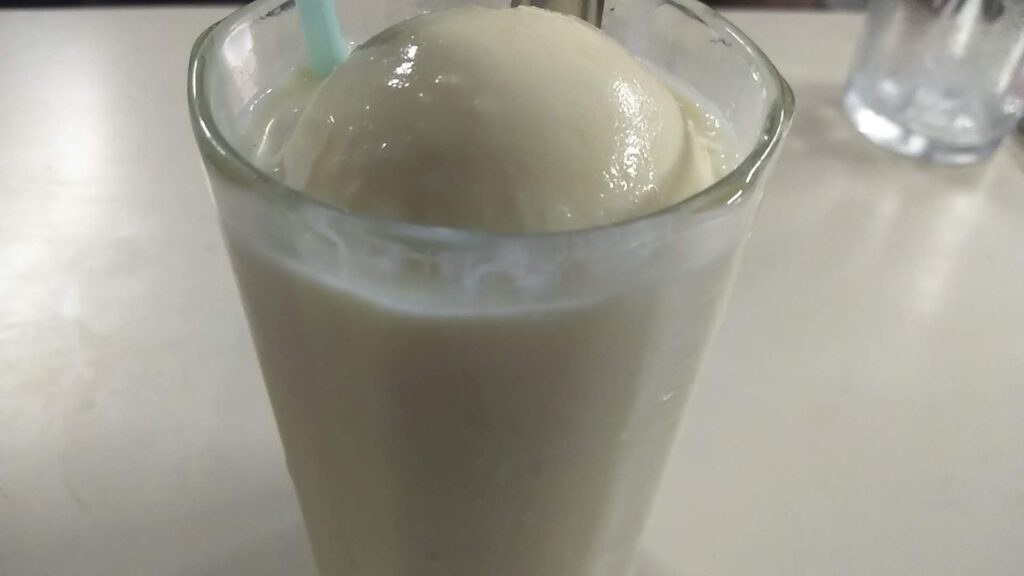Milk with Ice Cream at the Best Ice Cream Place in Diu