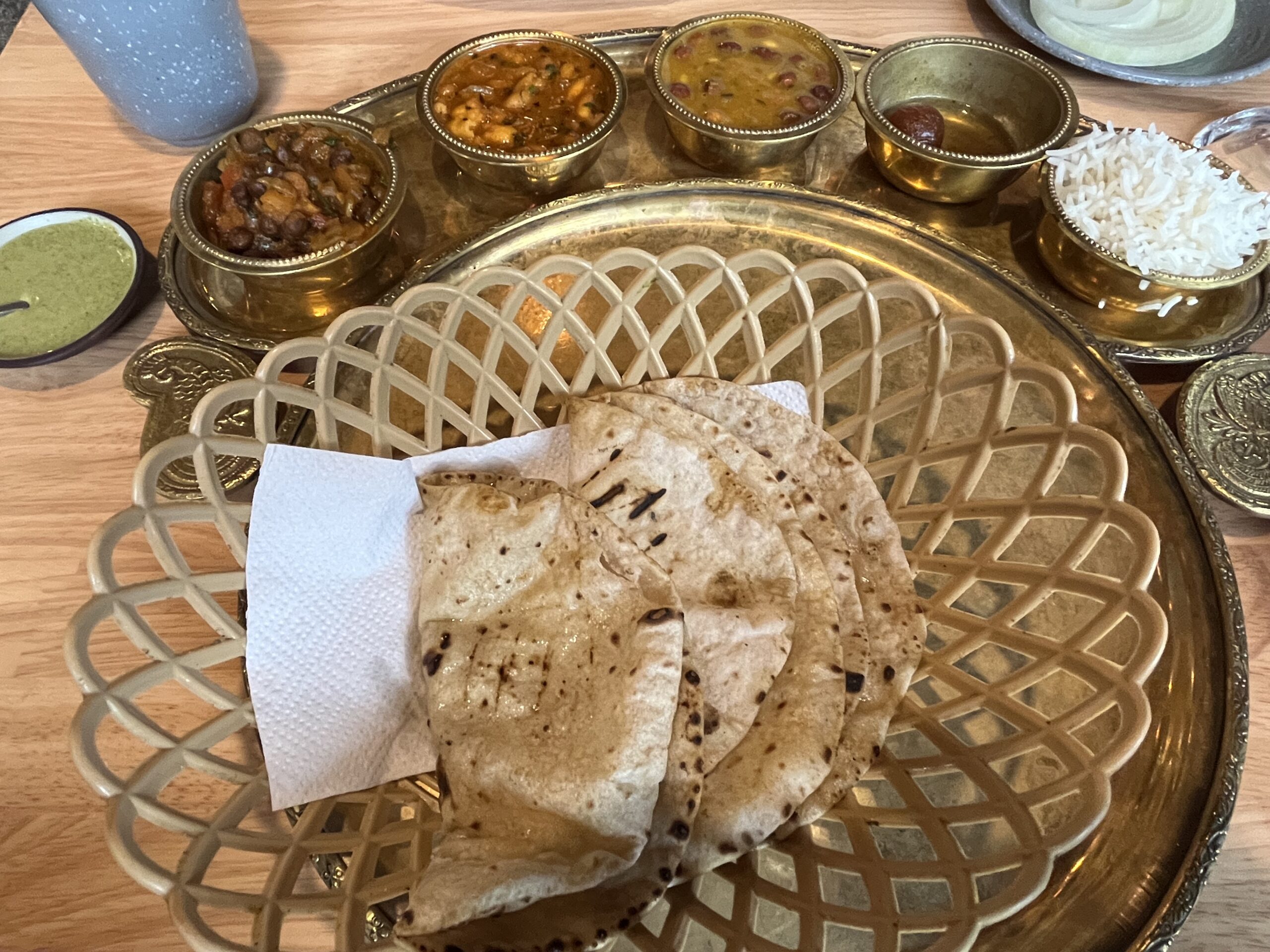 Thali at Gujarat Indian Restaurant in Sapa Valley Vietnam